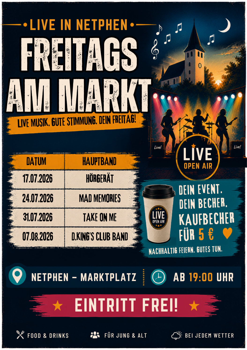 Freitags am Markt – Live in Netphen Poster